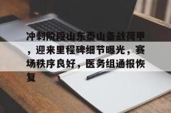 乐竟网站 -冲刺阶段山东泰山备战荷甲，迎来里程碑细节曝光，赛场秩序良好，医务组通报恢复的简单介绍
